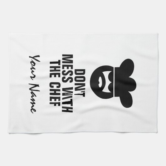 お父さんの日の贈り物シェフのbbq料理 キッチンタオル (横)