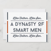 お父さんの日の面白いカード タイポグラフィー 息子 スマート メン サンキューカード (正面)