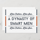 お父さんの日の面白いカード タイポグラフィー 息子 スマート メン サンキューカード (正面/裏面)