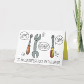 お父さんの日の面白いカード フォト 最高の工具小屋 シーズンカード (正面)