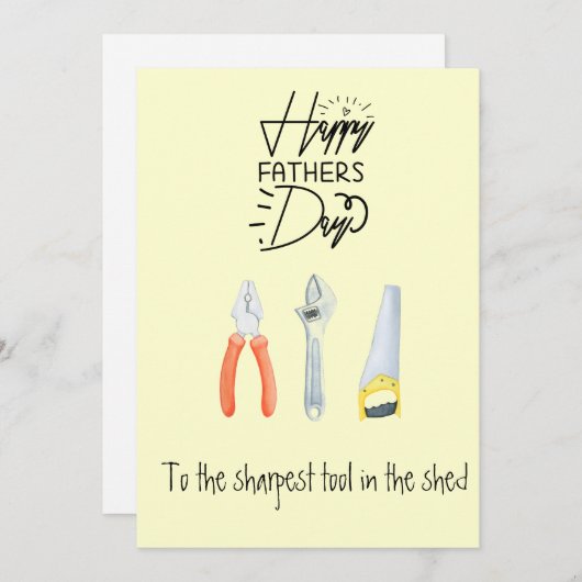 お父さんの日の黄色いツールが最もカワイイ シーズンカード (正面/裏面)