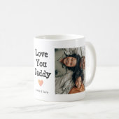 お父さんの日はパパを愛して2枚の写真 コーヒーマグカップ (正面右)