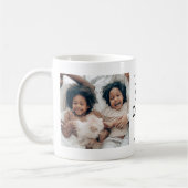 お父さんの日はパパを愛して2枚の写真 コーヒーマグカップ (左)