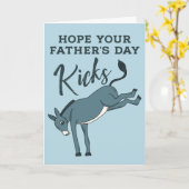 お父さんの日をロバ蹴ーとおもしろい願う カード (黄色い花)