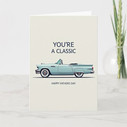 お父さんの日を祝うクールな車のデザインカード カード (正面)