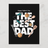 お父さんの日を自分らしく過ごす |最高のパパ – 暗 ポストカード (正面)