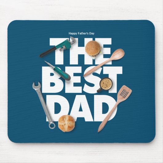 お父さんの日を自分らしく過ごす |最高のパパ – 暗 マウスパッド (正面)