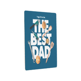 お父さんの日を自分らしく過ごす |最高のパパ – 暗 メタルプリント