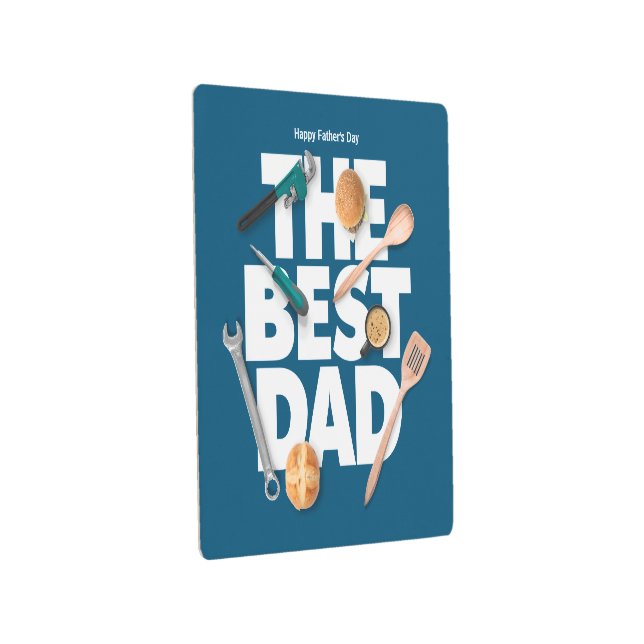 お父さんの日を自分らしく過ごす |最高のパパ – 暗 メタルプリント (3/4)