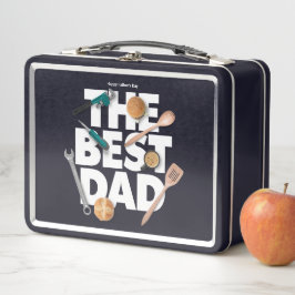 お父さんの日を自分らしく過ごす |最高のパパ – 暗 メタルランチボックス