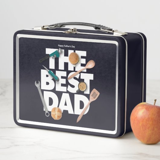 お父さんの日を自分らしく過ごす |最高のパパ – 暗 メタルランチボックス (インサイチュ)