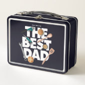 お父さんの日を自分らしく過ごす |最高のパパ – 暗 メタルランチボックス (正面)
