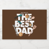 お父さんの日を自分らしく過ごす |最高のパパ – 暗 リキュールボトルラベル (シングルラベル)