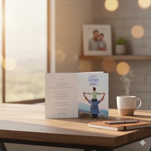 お父さんの日 エレガント カスタム フォト , お父さん愛 カード