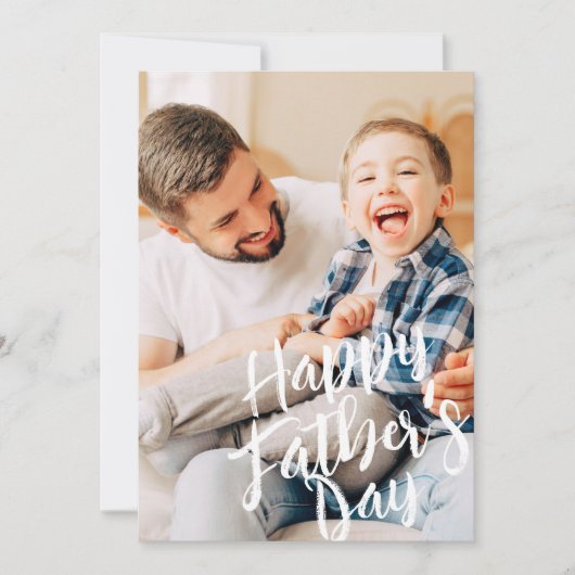 お父さんの日 シンプル モダン オーダーメイド フォト シーズンカード (正面)