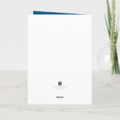 お父さんの日　シンプル　モダン　ブルー カード (裏面)