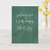 お父さんの日 シンプル モダン 緑 カード (黄色い花)