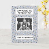 お父さんの日 ファミリー フォト カード (黄色い花)