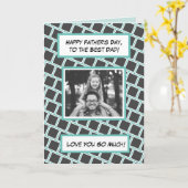 お父さんの日 ファミリー フォト カード (黄色い花)