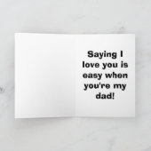 お父さんの日、愛してる カード (内部)