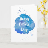 お父さんの日|水のカラスプラッシュ カード (黄色い花)