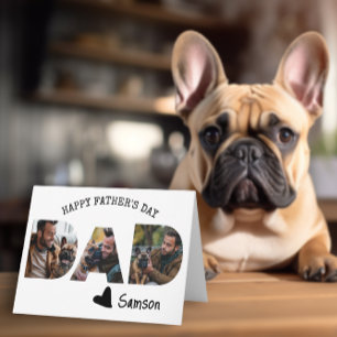 お父さんの日 犬からのプレゼント 写真テンプレート カード