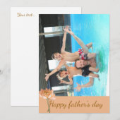 お父さんの日 現代の家族写真 彼のために シーズンカード (正面/裏面)