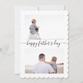 お父さんの日 現代風 2 枚の写真 コラージュ グリーティング カード (正面)