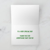 お父さんの日、虫のコオロギの車とパパ カード (内部)