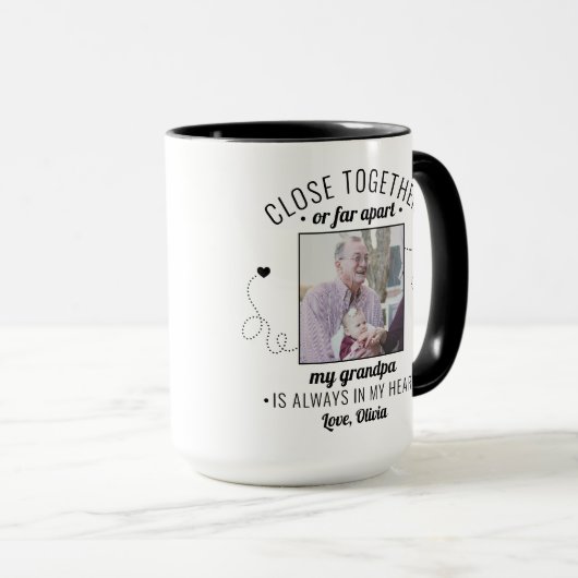 お父さんの日/誕生日のパパおじいちゃんが子どもの写真 マグカップ (正面右)