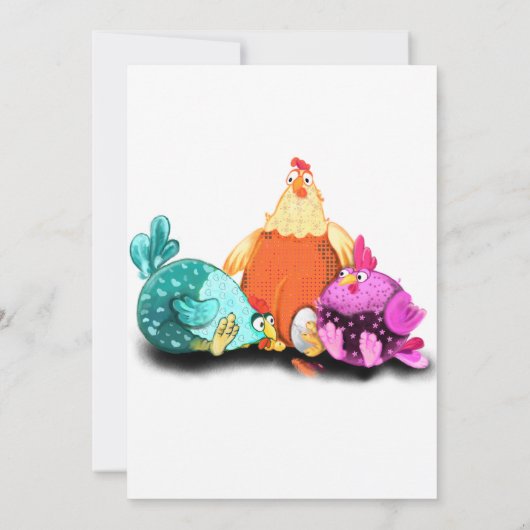 お父さんの日 – 鶏が卵を孵化させるのを待つ (裏面)