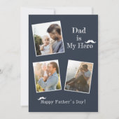 お父さんの日 3枚の写真 ホリデー カード (正面)