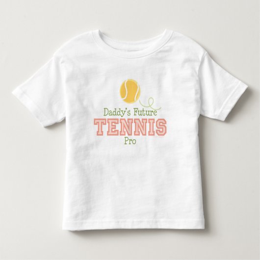お父さんの未来のテニスの幼児のTシャツ トドラーTシャツ (正面)