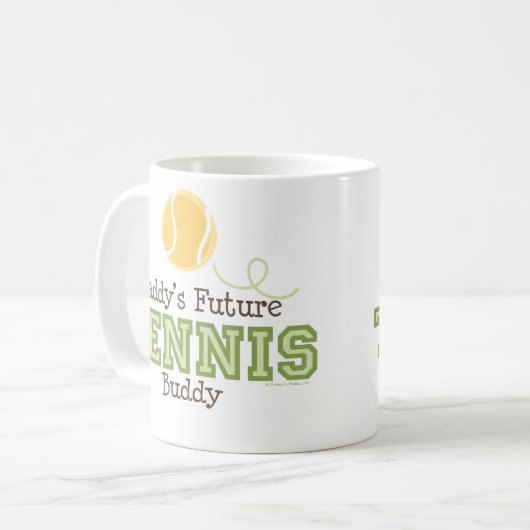 お父さんの未来のテニスの相棒のマグ コーヒーマグカップ (正面左)