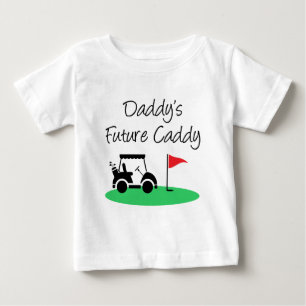 お父さんの未来の容器のゴルフ ベビーTシャツ