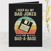 お父さんの面白いジョークが詰まった dad-a-Base カード (黄色い花)