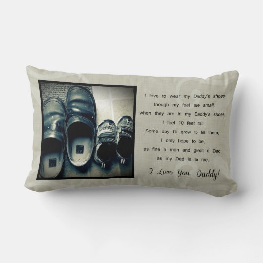 お父さんの靴の枕 ランバークッション (裏面)