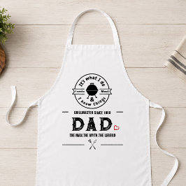 お父さんのBBQハートのユーモア It's What I Do I Smoke Meat エプロン