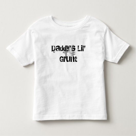 お父さんのLilのうなり声Lineboyの黒いですか灰色の幼児のティー トドラーTシャツ (正面)
