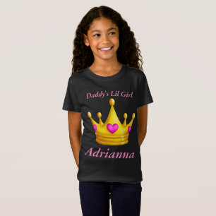 お父さんのLilの小さな女の子のプリンセスの王冠 Tシャツ