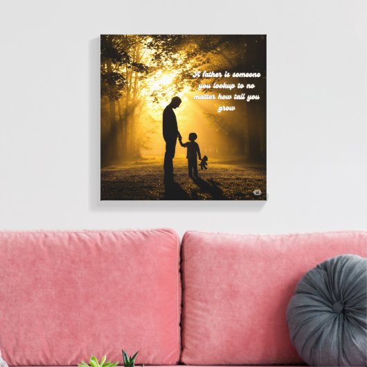 🖼️お父さんはウォールアートに憧れる人 キャンバスプリント (インサイチュ (リビング))