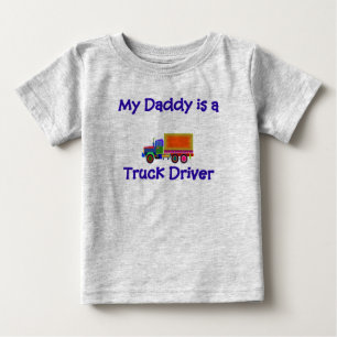 お父さんはトラックの運転手のベビーのTシャツです ベビーTシャツ