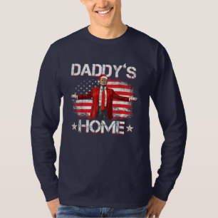 お父さんはトランプで帰ってくる クリスマス 2024 おもしろ トランプ 45 47 Tシャツ
