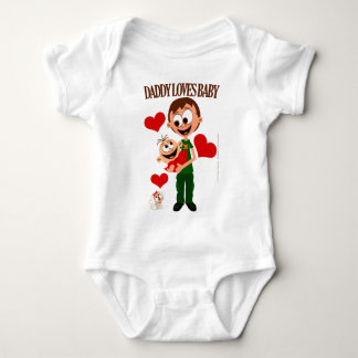 お父さんはベビー-ベビーボディ01 -を白愛します ベビーボディスーツ