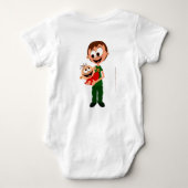 お父さんはベビー-ベビーボディ01 -を白愛します ベビーボディスーツ (裏面)