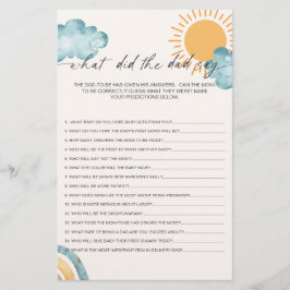 お父さんは何て言った？ベビーシャワーゲームカード