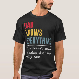 お父さんは何でも知っている おもしろパパ Tシャツ