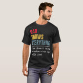お父さんは何でも知っている おもしろパパ Tシャツ (正面フル)