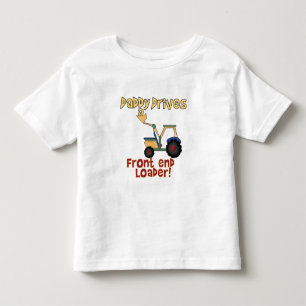 お父さんは前部分積込み機を運転します トドラーTシャツ