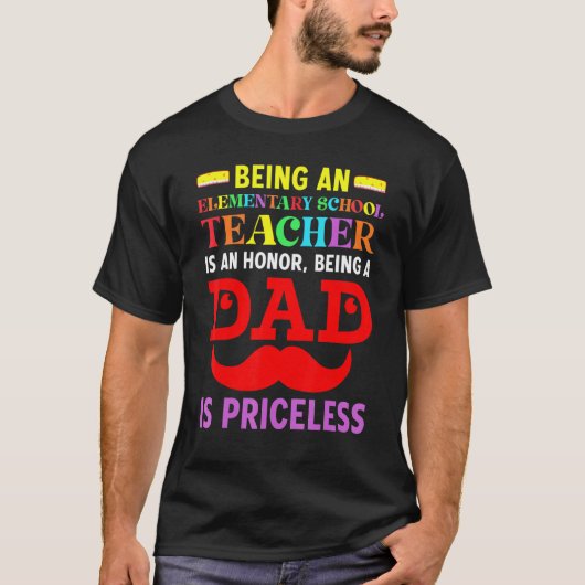 お父さんは小学校の先生になってプリンセス Tシャツ (正面)